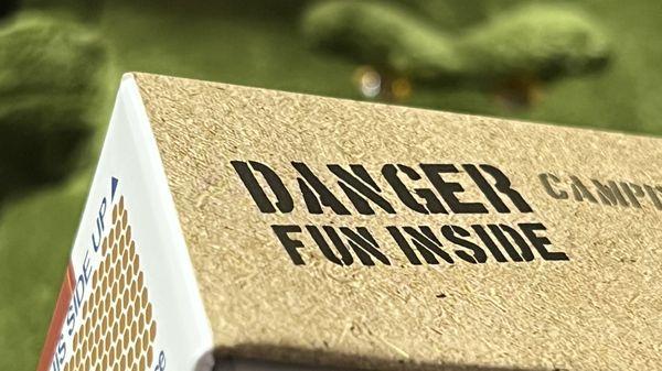 Danger Fun Inside from side of the box Camping with Sasquatch. (Best. Game. Ever!)