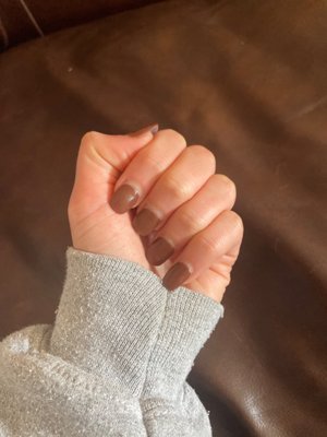 After 4 weeks SNS manicure