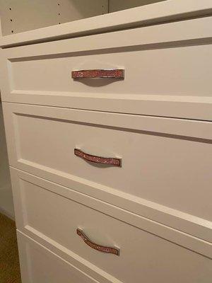 Custom Kids Closet (Client provided drawer pulls)