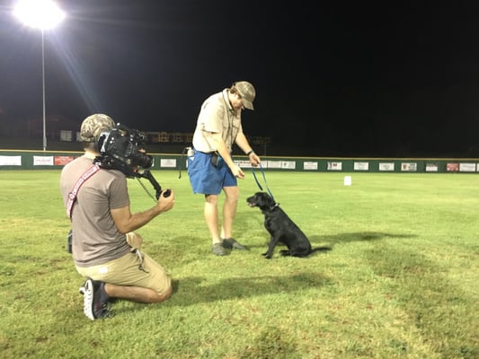 On set late nights with Retriever Life