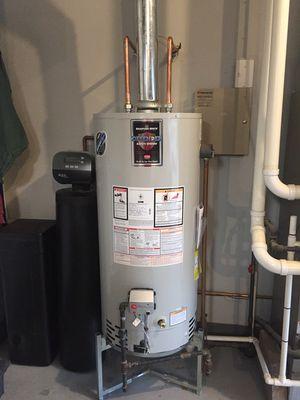 Water heater and softener installed.