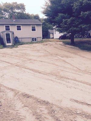 Added 60yards of fill and graded backyard for a new lawn install. Also fixed a big drainage issue.