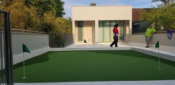 artificial grass putting green