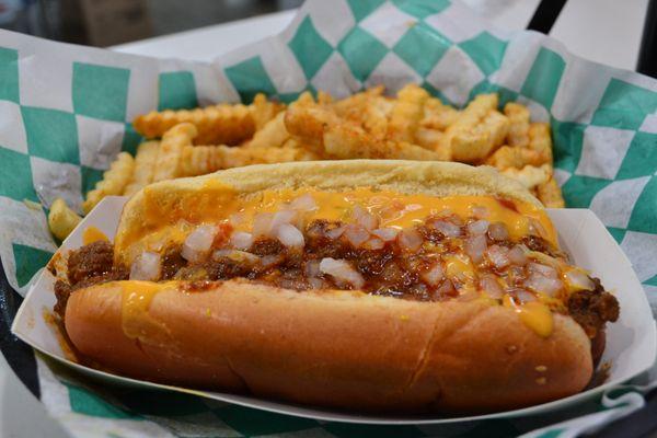 All Beef Chili Cheese Dog