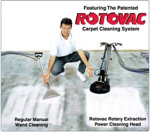 Some Carpet Cleaners only use a wand to clean. We use the powerful Rotovac