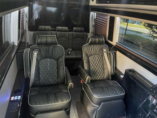 7 Passenger Mercedes-Benz Midwest Sprinter with rear tailgate package