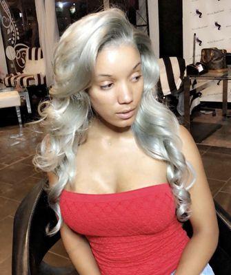 Lace front install custom color