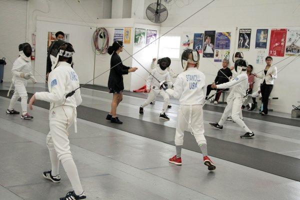 A youth tournament at DC Fencers Club in Silver Spring, Maryland.