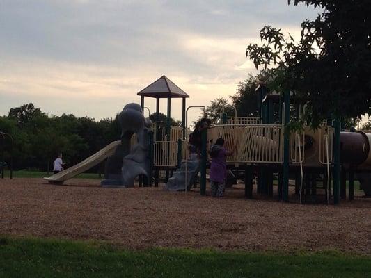 The lighting on my camera was off but here's a partial view of the playground.