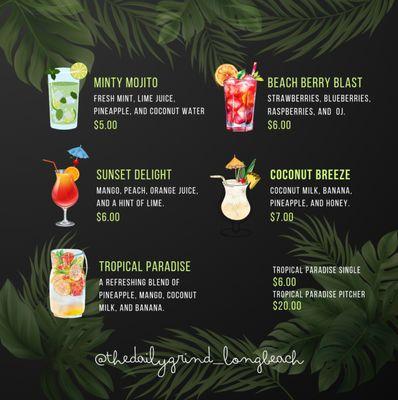 smoothie menu