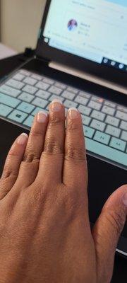 White-Gel French-tip manicure