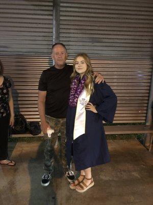 Pastor, Brent And his daughter, Natalie on her graduation day