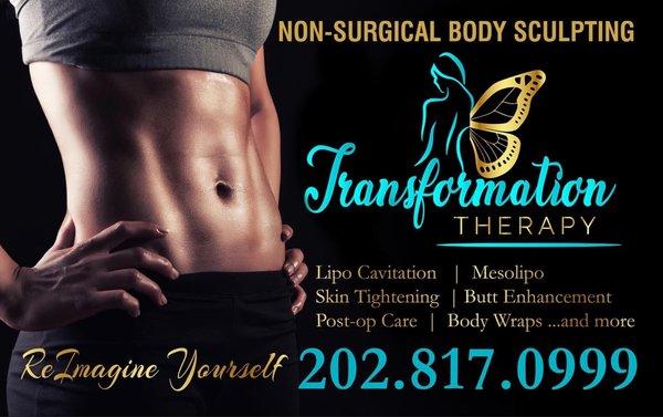 Services and contact information for Transformation Therapy.