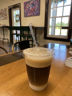 Illy cold brew with almond milk