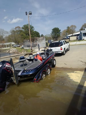 Ramp fee is included when you rent lakefront cabins or RV site.