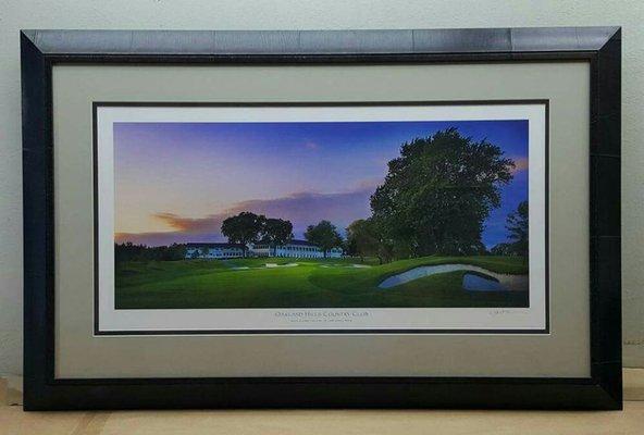 Oakland Hills Country Club, I like the way our framing enhances this print.