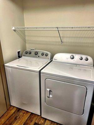 Full-size washer and dryer