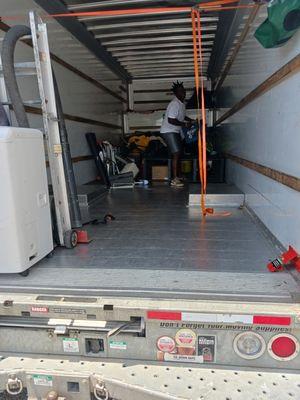 Unload into a storage unit. Crew Andre and Muncho