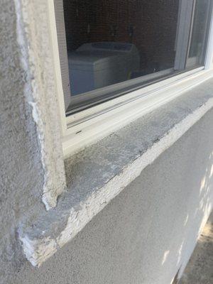 Stucco on trim where it should not be