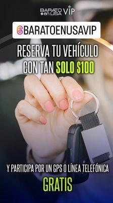 Reserva sólo con $100