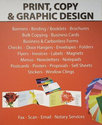 Print, Copy & Graphic Design