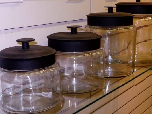 MMJ Display Jars in a variety of sizes