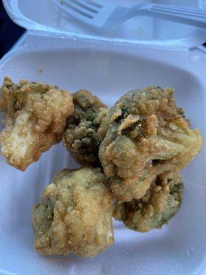 Fried broccoli