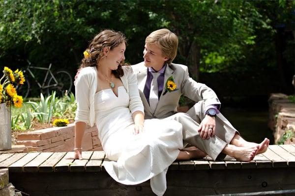 Boulder wedding bride and groom