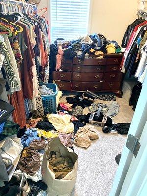 A client's master closet BEFORE!