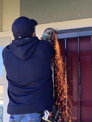 Security door installation