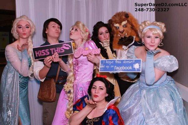 Even the princess love Super Dave DJ photo booth