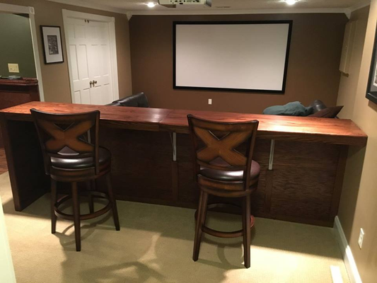 Custom Bar build from reclaimed family barn wood