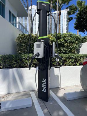 Complete installation for new Blink EV charger at a high-rise condominium