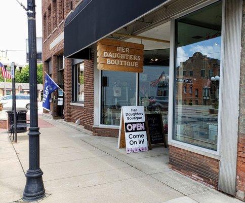 Storefront for Her Daughter's Boutique