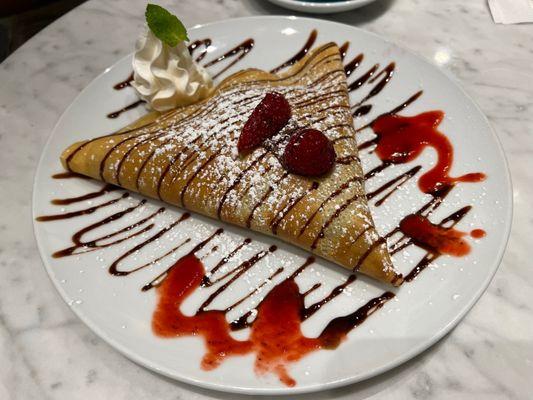 Nutella with Strawberries & Bananas Crepe