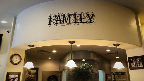 Family- It is our policy! Our patients are our family and we treat you that way!