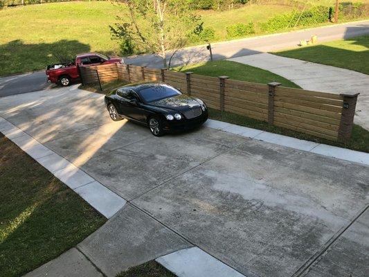 They built a shorter fence on the other side of my driveway, as I requested