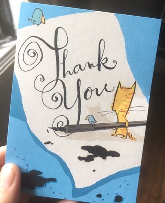 Thank you card from owner of Ray's Body Shop!