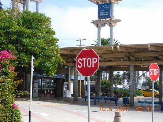 The many things that you see at the Oceanside transit Center with the many there is nothing advertises the coaster and the sprinter.