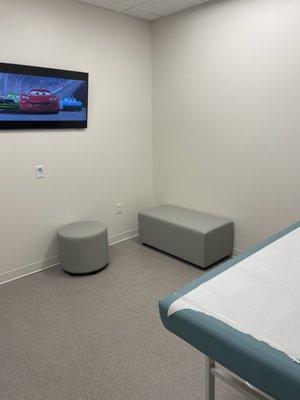 This is where our patient's are seen.  A TV in each room.