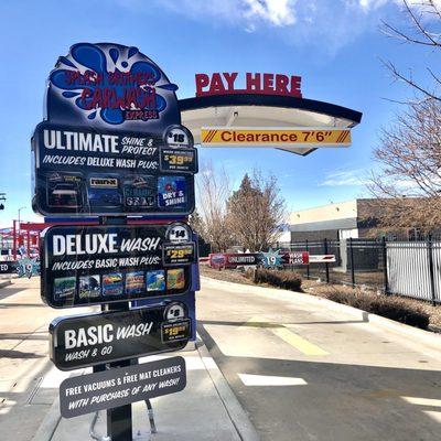 Car wash options to fit everyone's budget.  Don't forget to check out the unlimited wash club!