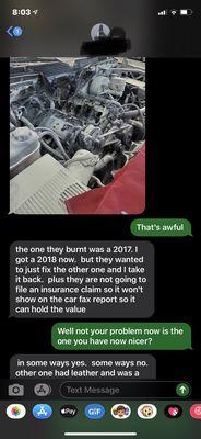 Convo with the previous owner