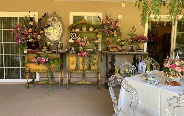 We displayed an assortment of finger sandwiches, cheese rolls and individual scoops of salad at my bridal shower. It was perfect!