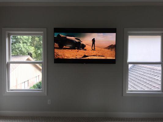 65" XDR Sony Series TV mounted.