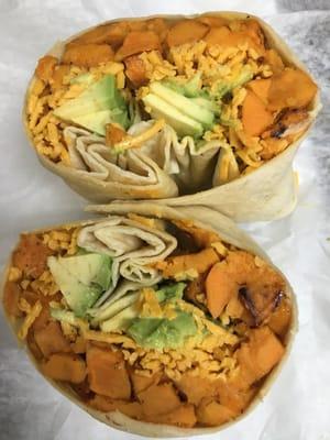 Sweet potatoes & Avocado Breakfast  Burrito