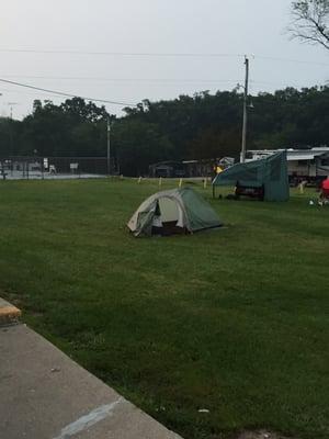 My tent setup. No frills