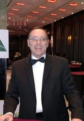 The 'magic' part of Mortgage Magic - doing close up at a Casino Night fundraiser 12/2015