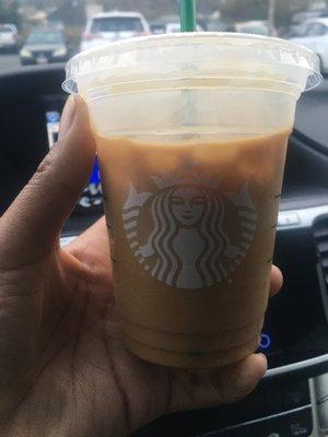 Ice Coffee w/dark caramel