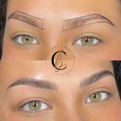 Microblading + light shading