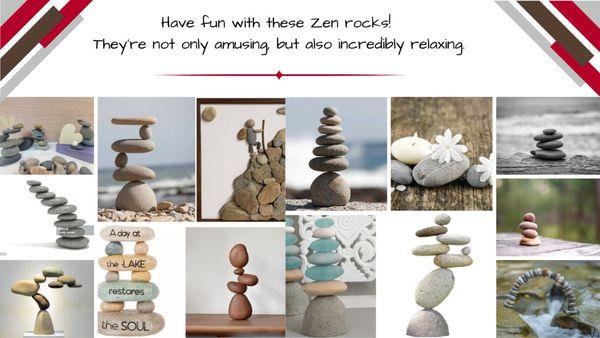 Relax and stack rocks!  No super glue used.